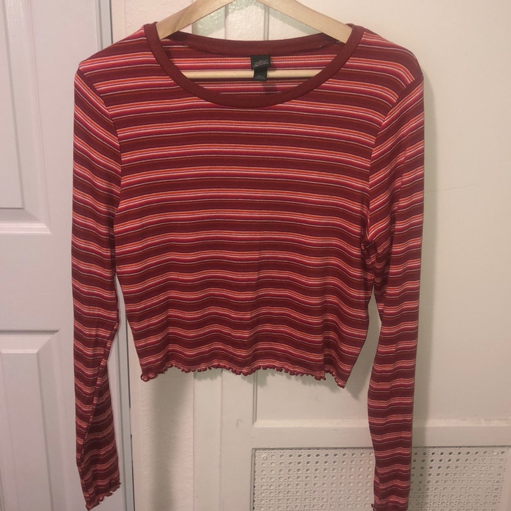 Retro Striped Long Sleeve Top